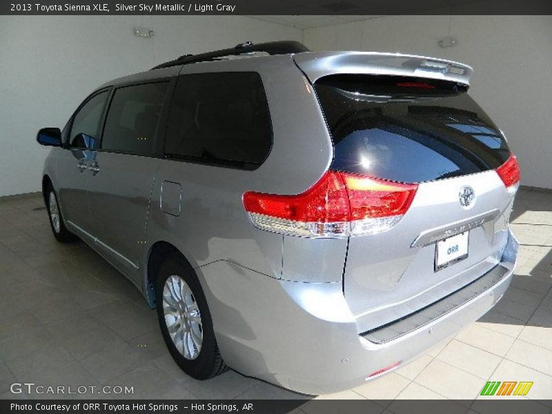 Silver Sky Metallic / Light Gray 2013 Toyota Sienna XLE