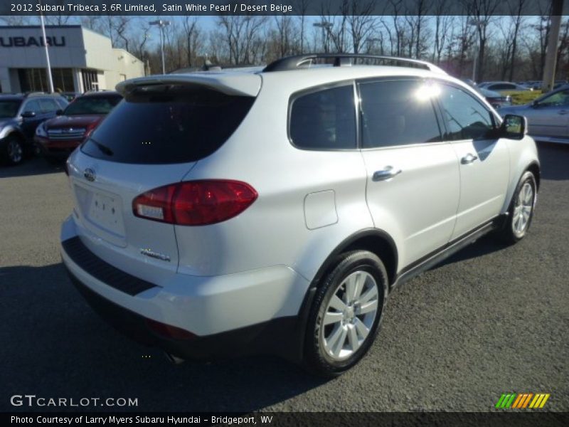 Satin White Pearl / Desert Beige 2012 Subaru Tribeca 3.6R Limited