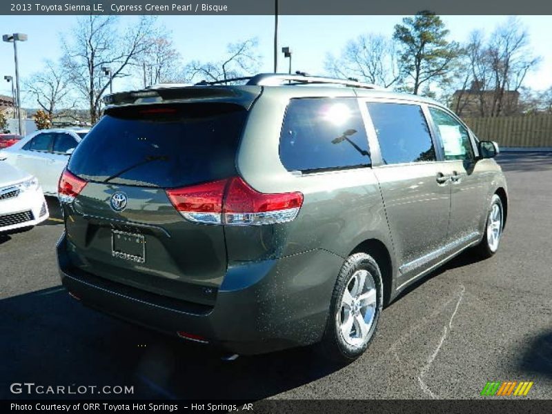 Cypress Green Pearl / Bisque 2013 Toyota Sienna LE