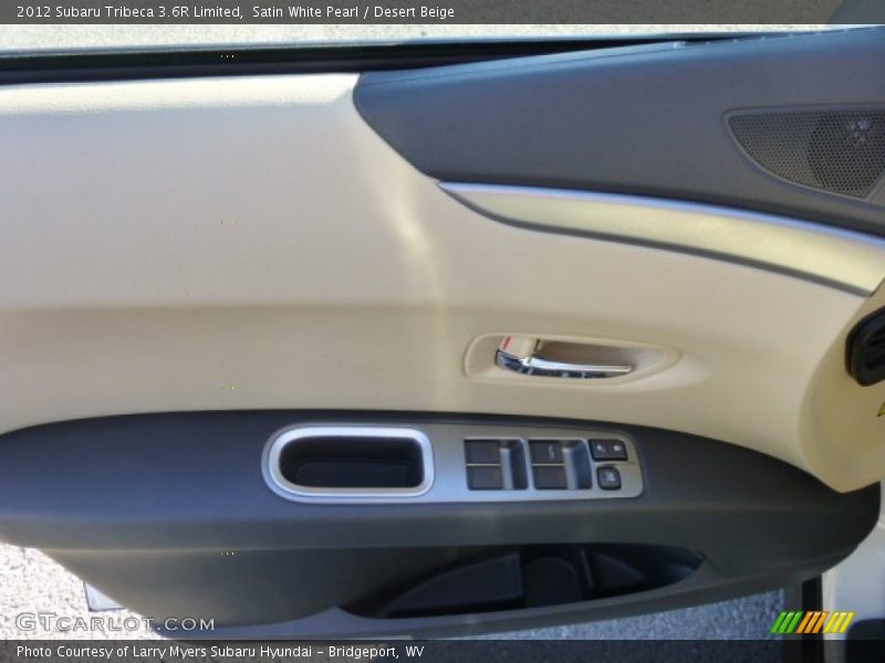 Satin White Pearl / Desert Beige 2012 Subaru Tribeca 3.6R Limited