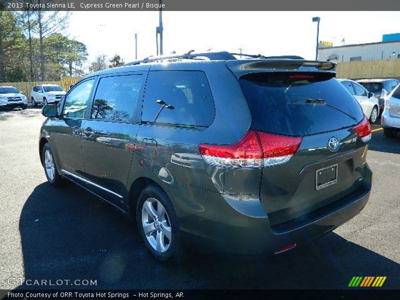 Cypress Green Pearl / Bisque 2013 Toyota Sienna LE