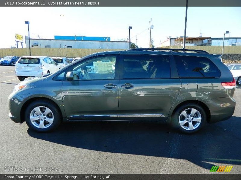 Cypress Green Pearl / Bisque 2013 Toyota Sienna LE