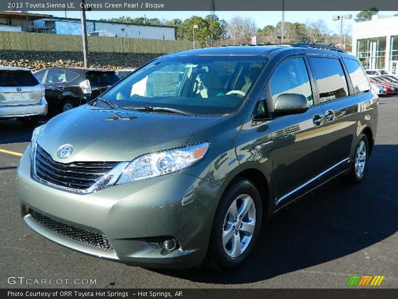 Cypress Green Pearl / Bisque 2013 Toyota Sienna LE