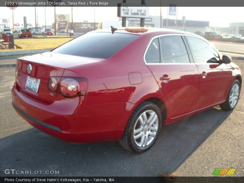 Salsa Red / Pure Beige 2009 Volkswagen Jetta TDI Sedan