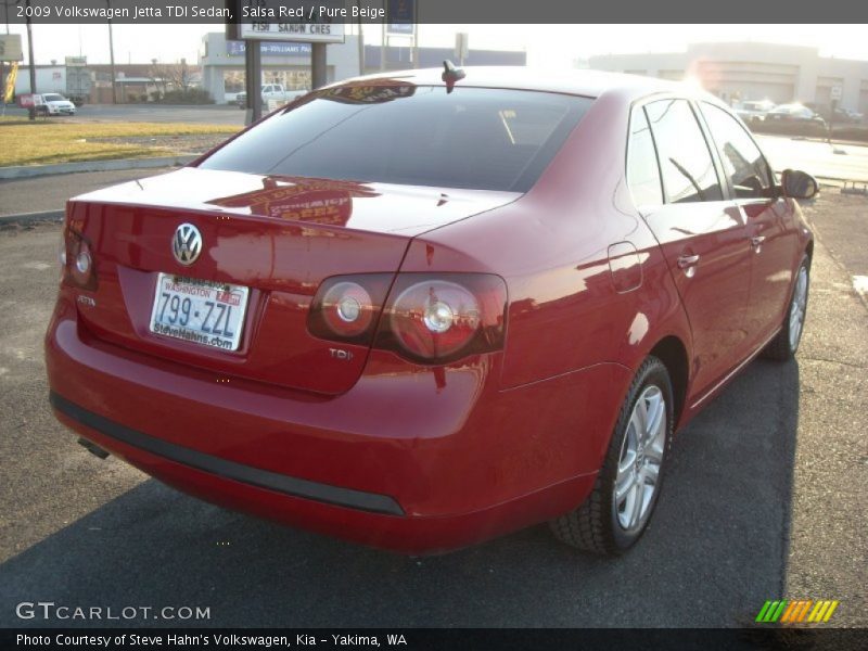 Salsa Red / Pure Beige 2009 Volkswagen Jetta TDI Sedan