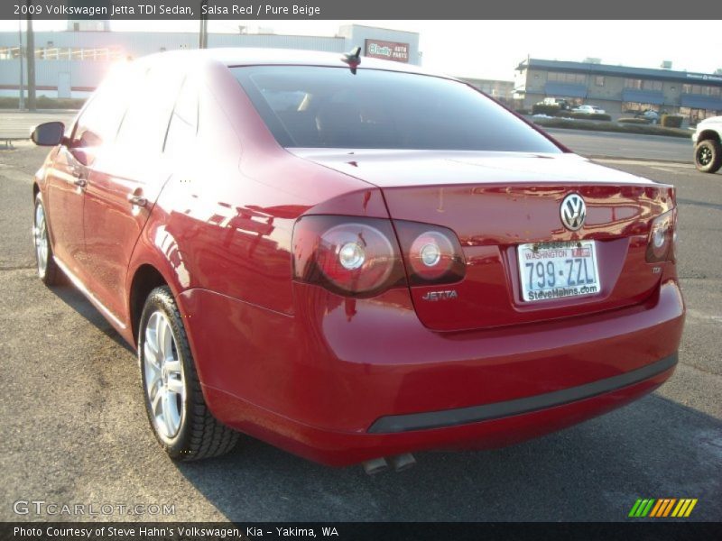 Salsa Red / Pure Beige 2009 Volkswagen Jetta TDI Sedan