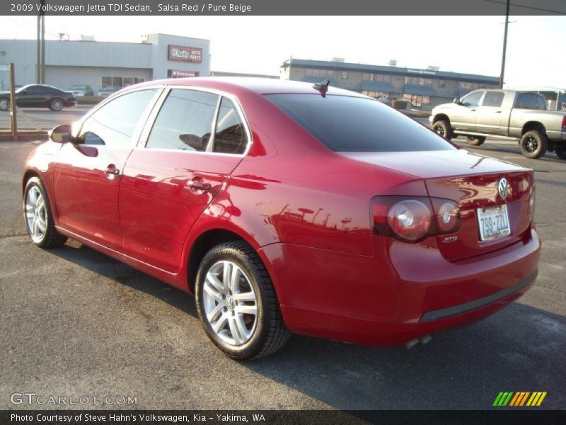 Salsa Red / Pure Beige 2009 Volkswagen Jetta TDI Sedan
