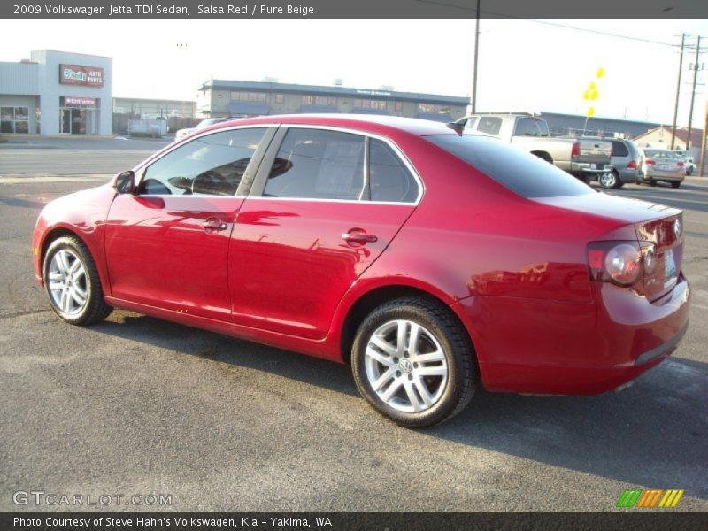Salsa Red / Pure Beige 2009 Volkswagen Jetta TDI Sedan