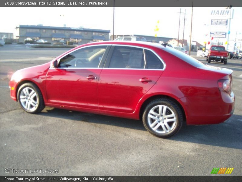 Salsa Red / Pure Beige 2009 Volkswagen Jetta TDI Sedan