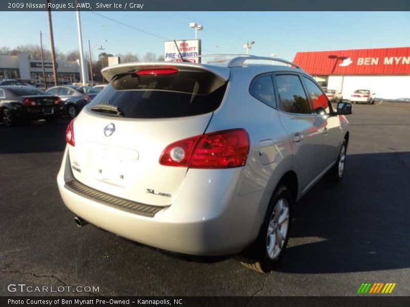 Silver Ice / Gray 2009 Nissan Rogue SL AWD