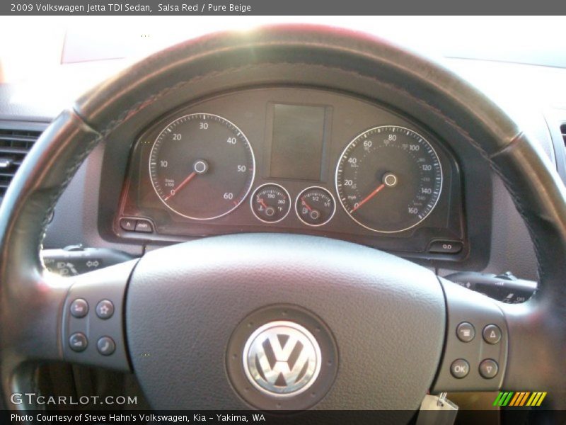 Salsa Red / Pure Beige 2009 Volkswagen Jetta TDI Sedan