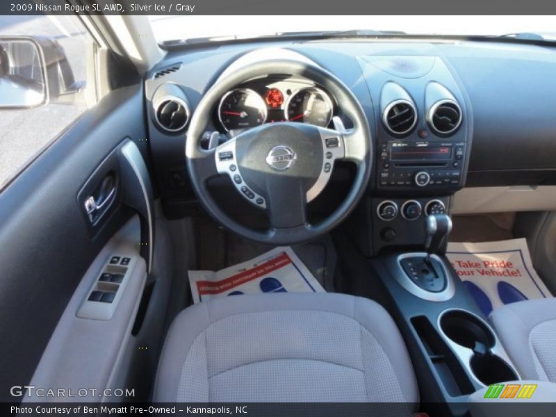 Silver Ice / Gray 2009 Nissan Rogue SL AWD