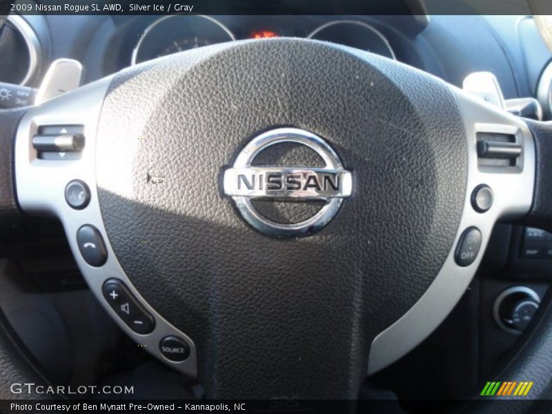 Silver Ice / Gray 2009 Nissan Rogue SL AWD