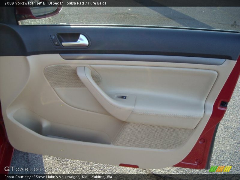 Salsa Red / Pure Beige 2009 Volkswagen Jetta TDI Sedan