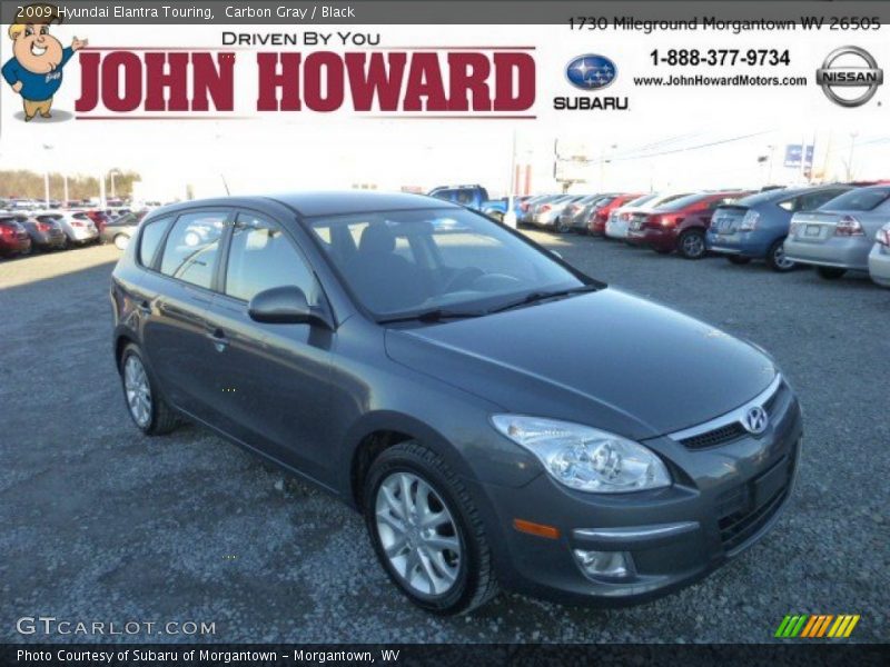 Carbon Gray / Black 2009 Hyundai Elantra Touring