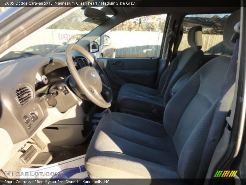 Magnesium Green Pearl / Medium Slate Gray 2005 Dodge Caravan SXT