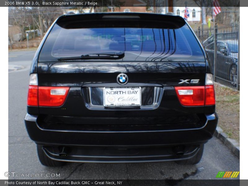 Black Sapphire Metallic / Beige 2006 BMW X5 3.0i