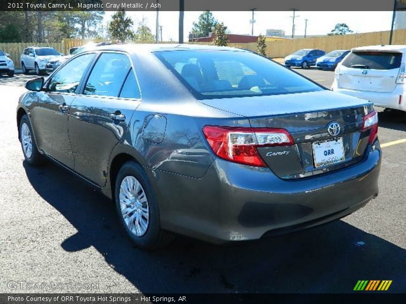 Magnetic Gray Metallic / Ash 2012 Toyota Camry L