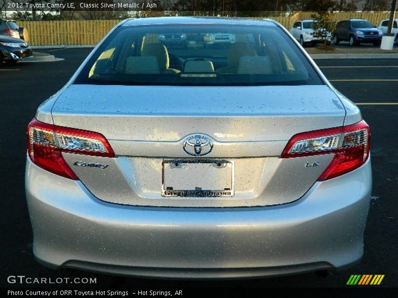 Classic Silver Metallic / Ash 2012 Toyota Camry LE