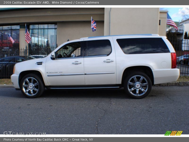 White Diamond / Cocoa/Cashmere 2009 Cadillac Escalade ESV AWD