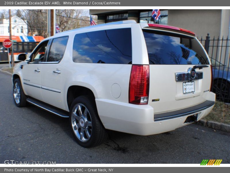 White Diamond / Cocoa/Cashmere 2009 Cadillac Escalade ESV AWD