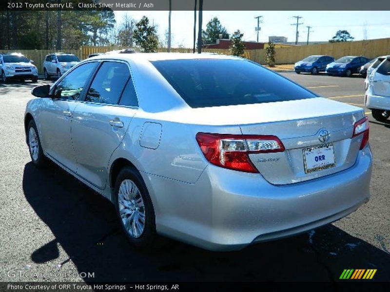 Classic Silver Metallic / Ash 2012 Toyota Camry LE