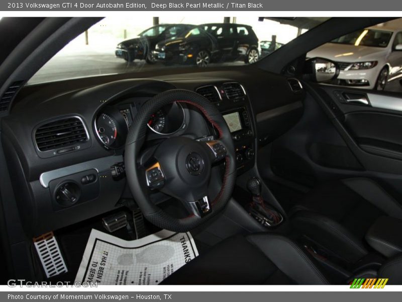 Deep Black Pearl Metallic / Titan Black 2013 Volkswagen GTI 4 Door Autobahn Edition