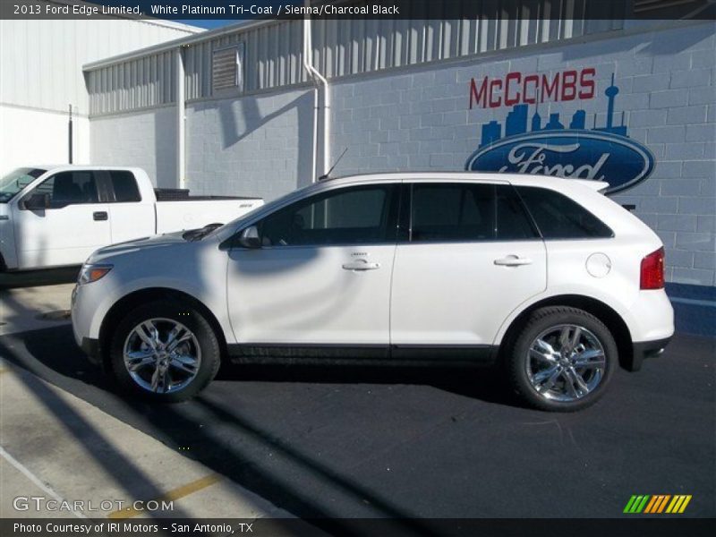 White Platinum Tri-Coat / Sienna/Charcoal Black 2013 Ford Edge Limited