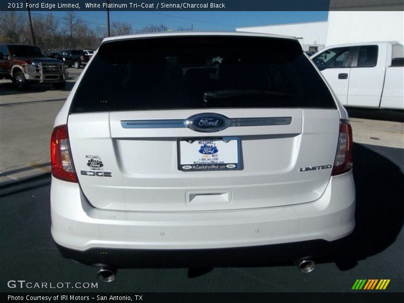 White Platinum Tri-Coat / Sienna/Charcoal Black 2013 Ford Edge Limited