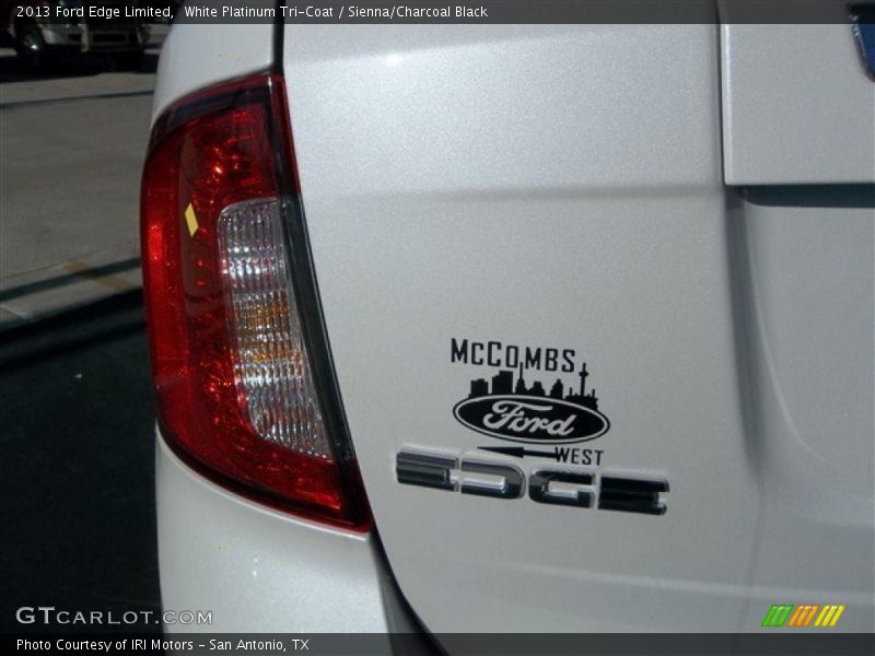 White Platinum Tri-Coat / Sienna/Charcoal Black 2013 Ford Edge Limited