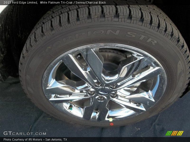 White Platinum Tri-Coat / Sienna/Charcoal Black 2013 Ford Edge Limited