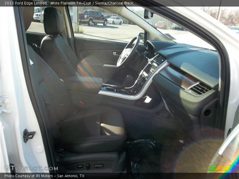 White Platinum Tri-Coat / Sienna/Charcoal Black 2013 Ford Edge Limited
