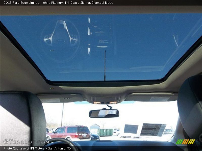 White Platinum Tri-Coat / Sienna/Charcoal Black 2013 Ford Edge Limited