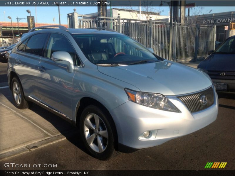 Cerulean Blue Metallic / Light Gray 2011 Lexus RX 350 AWD