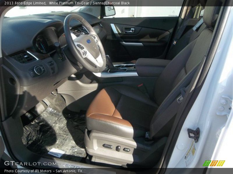 White Platinum Tri-Coat / Sienna/Charcoal Black 2013 Ford Edge Limited