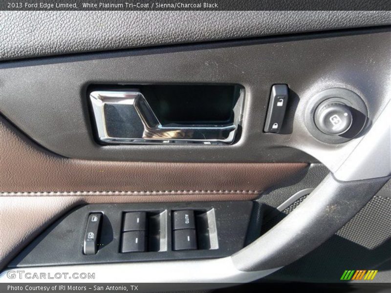 White Platinum Tri-Coat / Sienna/Charcoal Black 2013 Ford Edge Limited