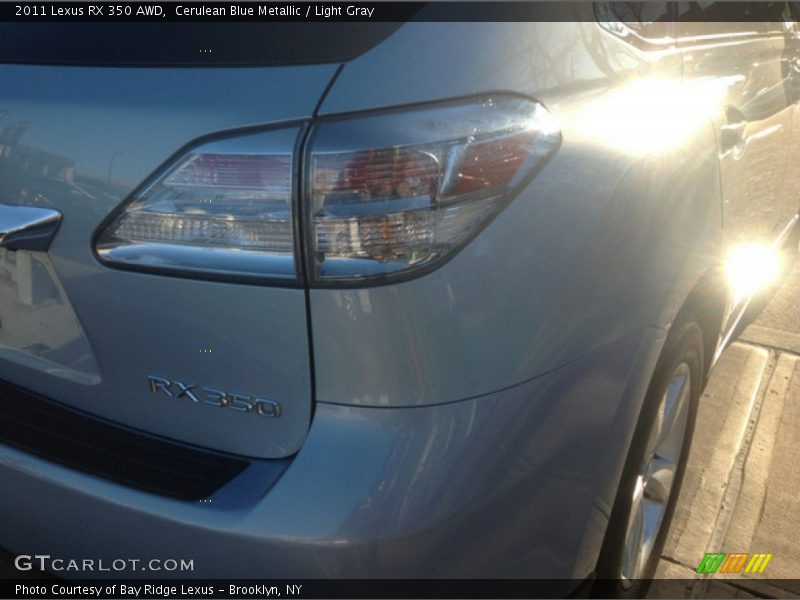 Cerulean Blue Metallic / Light Gray 2011 Lexus RX 350 AWD