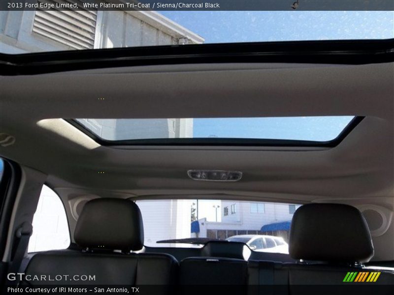 White Platinum Tri-Coat / Sienna/Charcoal Black 2013 Ford Edge Limited