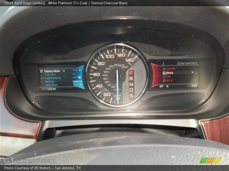 White Platinum Tri-Coat / Sienna/Charcoal Black 2013 Ford Edge Limited