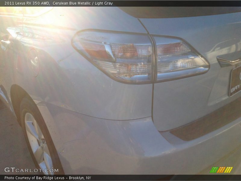 Cerulean Blue Metallic / Light Gray 2011 Lexus RX 350 AWD