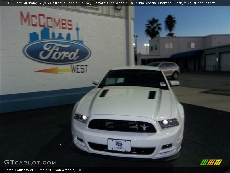 Performance White / California Special Charcoal Black/Miko-suede Inserts 2013 Ford Mustang GT/CS California Special Coupe