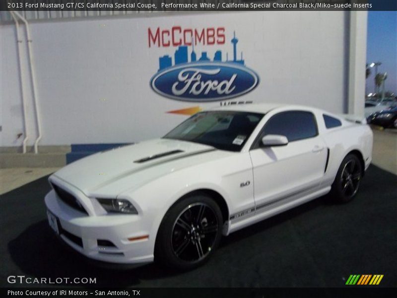 Performance White / California Special Charcoal Black/Miko-suede Inserts 2013 Ford Mustang GT/CS California Special Coupe