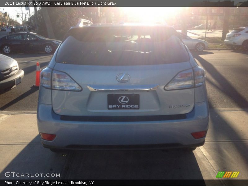 Cerulean Blue Metallic / Light Gray 2011 Lexus RX 350 AWD