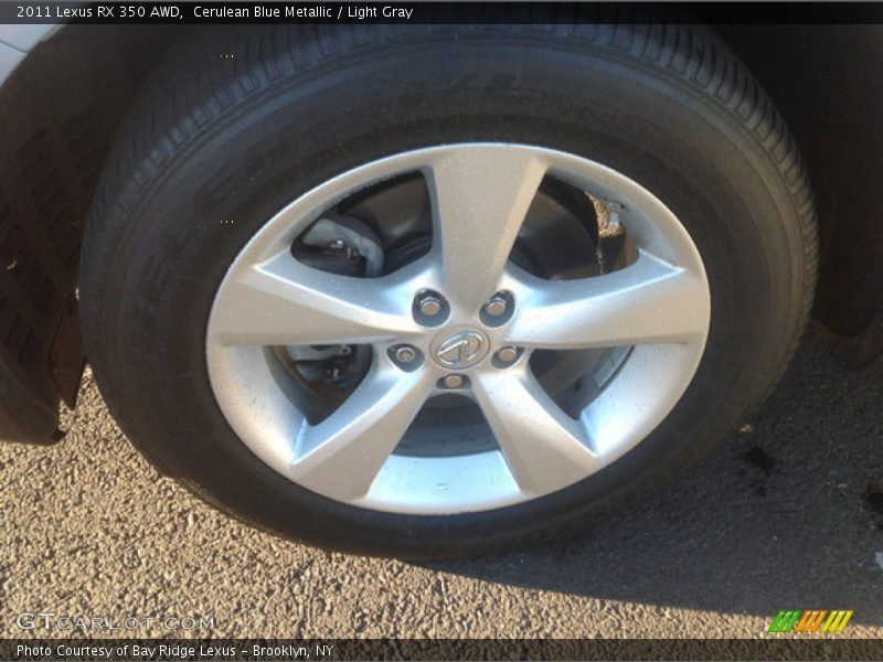 Cerulean Blue Metallic / Light Gray 2011 Lexus RX 350 AWD
