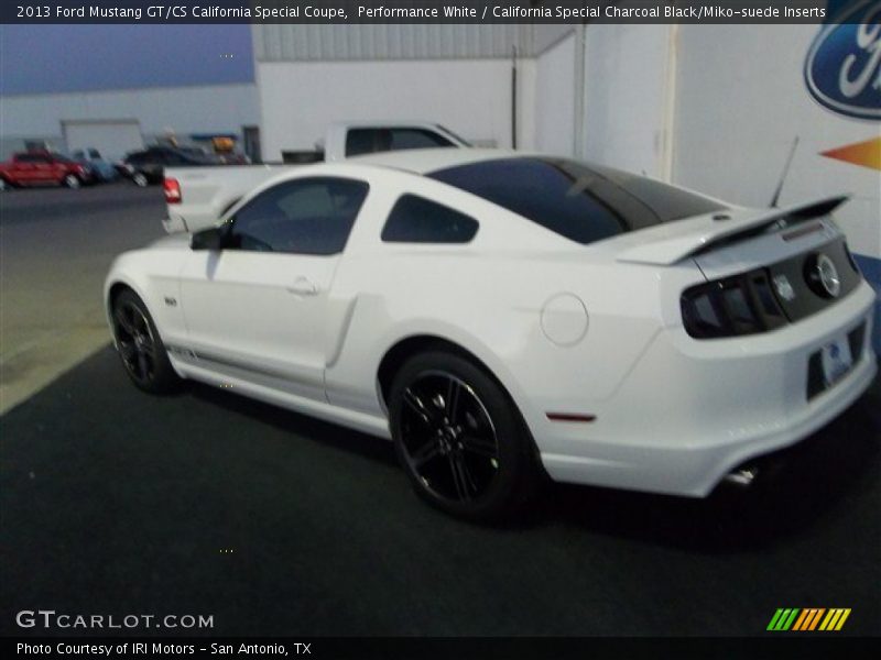 Performance White / California Special Charcoal Black/Miko-suede Inserts 2013 Ford Mustang GT/CS California Special Coupe