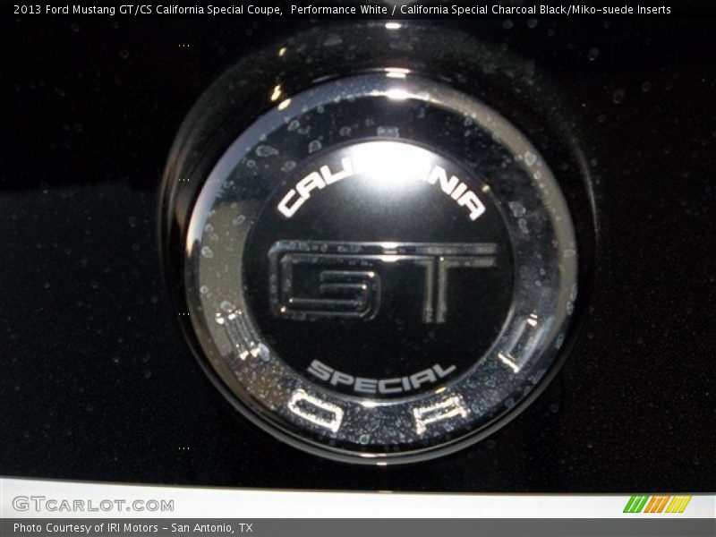 Performance White / California Special Charcoal Black/Miko-suede Inserts 2013 Ford Mustang GT/CS California Special Coupe