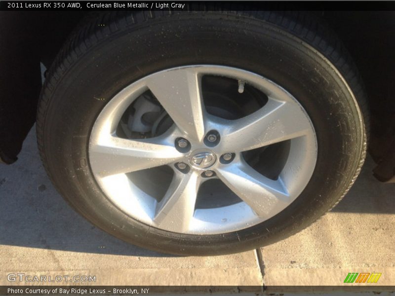 Cerulean Blue Metallic / Light Gray 2011 Lexus RX 350 AWD