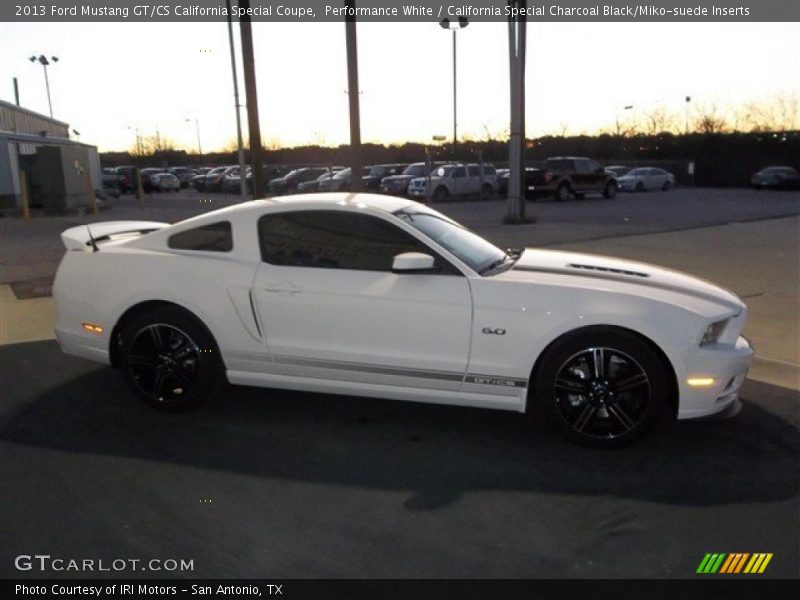 Performance White / California Special Charcoal Black/Miko-suede Inserts 2013 Ford Mustang GT/CS California Special Coupe