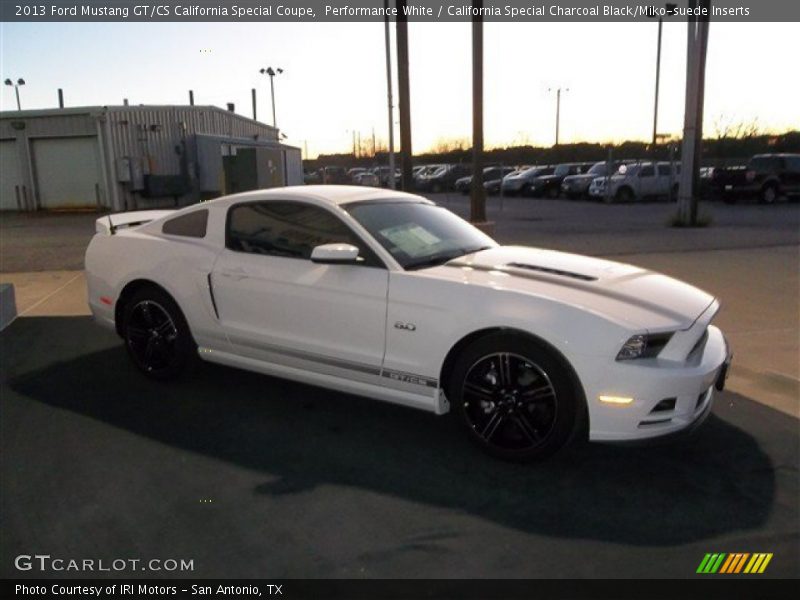 Performance White / California Special Charcoal Black/Miko-suede Inserts 2013 Ford Mustang GT/CS California Special Coupe