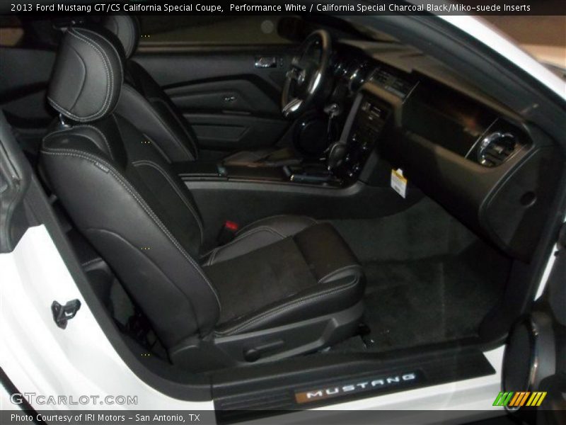 Performance White / California Special Charcoal Black/Miko-suede Inserts 2013 Ford Mustang GT/CS California Special Coupe
